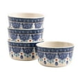 thumbnail image 4 of Bico Blue Talavera Stoneware 8oz Ramekin Set, Set of 4, Round Baking Bowl for Pudding, Creme Brulee, Souffle, Microwave, Dishwasher and Oven Safe, 4 of 4