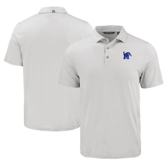 Men's Cutter & Buck Gray Memphis Tigers Coastline Epic Comfort Eco Recycled Polo