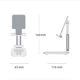 thumbnail image 5 of Soporte para teléfono celular Soporte ajustable para tableta de aluminio resistente a los arañazos Ipad, Samsung, Huawei, Xiaomi Soporte para teléfono móvil (blanco perla) ER, 5 of 5