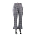 thumbnail image 2 of Grey Checkered Print Flare Pants Size Large, 2 of 4