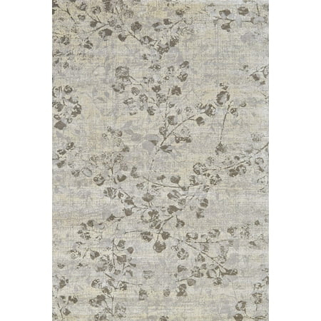 Margaux Floral Transitional Rug, Light Gray/Cream, 7ft-4in x 10ft-3in Area Rug