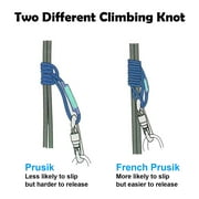 RoamRider 10mm Prusik Cord Pre-Sewn, 27KN Eye-to-Eye Nylon Prusik Loop, Double Braid Utility Climbing Rope for Arborist Rescue 30in