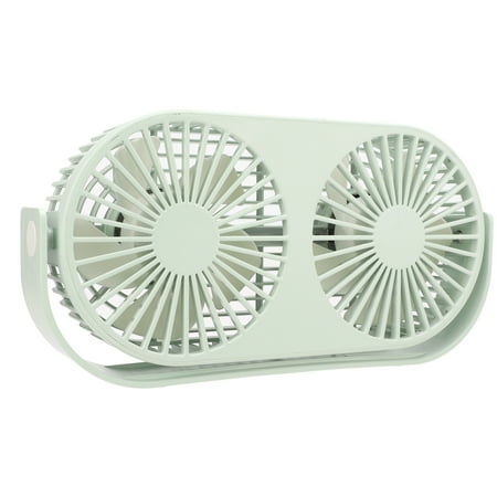 

Crtynell Double Fan Double Head Fan Double Fan USB Charging Fast Heat Dissipation 360° Rotation Double Head Fan Mini Desk Fan for Dormitory Desktop Home