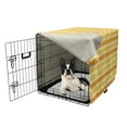 thumbnail image 5 of Argyle Dog Crate Cover, Monochrome Style Retro Pattern with Rhombuses, Easy to Use Pet Kennel Cover Small Dogs Puppies Kittens, 7 Sizes, Mustard Dark Peach, by Ambesonne, 5 of 6