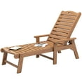 thumbnail image 6 of Uforic Outdoor Heavy Duty Resin Patio Lounger with Adjustable Backrest, Wide Armrest, Brown, 6 of 6