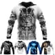 thumbnail image 4 of Sudadera con capucha con estampado 3D novedoso y divertido con estampado de animales, sudadera informal con capucha para hombres y mujeres, sudadera con capucha de manga larga de gran tamaño para homb, 4 of 5