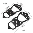thumbnail image 4 of Apmemiss Clearance Ice Grips Walk Traction Cleats Ice Cleat Snow Grippers Non-Slip Over Shoe Rubber Spikes Crampons 8 Studs Anti Slip Crampons Stretch Footwear Walking Grip Spikes for Men and Women,L, 4 of 8
