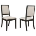 thumbnail image 3 of Coaster Chaises de Salle à Manger en Tissu Rembourré Crème, 3 of 12