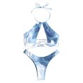 thumbnail image 4 of Aayomet Bikini Rehausseur Taille Haute à Lacets pour Femmes, Bleu m, 4 of 4