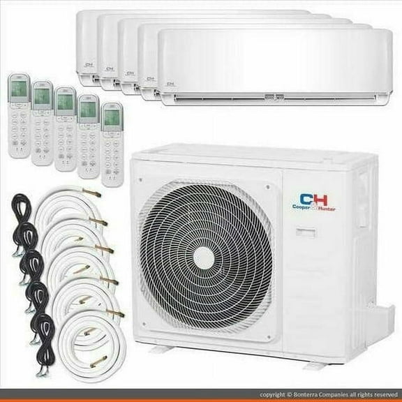 5 Zone 9000 12000 12000 12000 18000 BTU Multi Zone Ductless Mini Split Air Conditioner Heat Pump 19.0 Seer