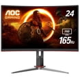 thumbnail image 1 of Restored AOC - G2 Series C24G2 Monitor 24" LED Curved FHD FreeSync Premium Monitor (DisplayPort, HDMI, VGA) - Black/Red (Refurbished), 1 of 5