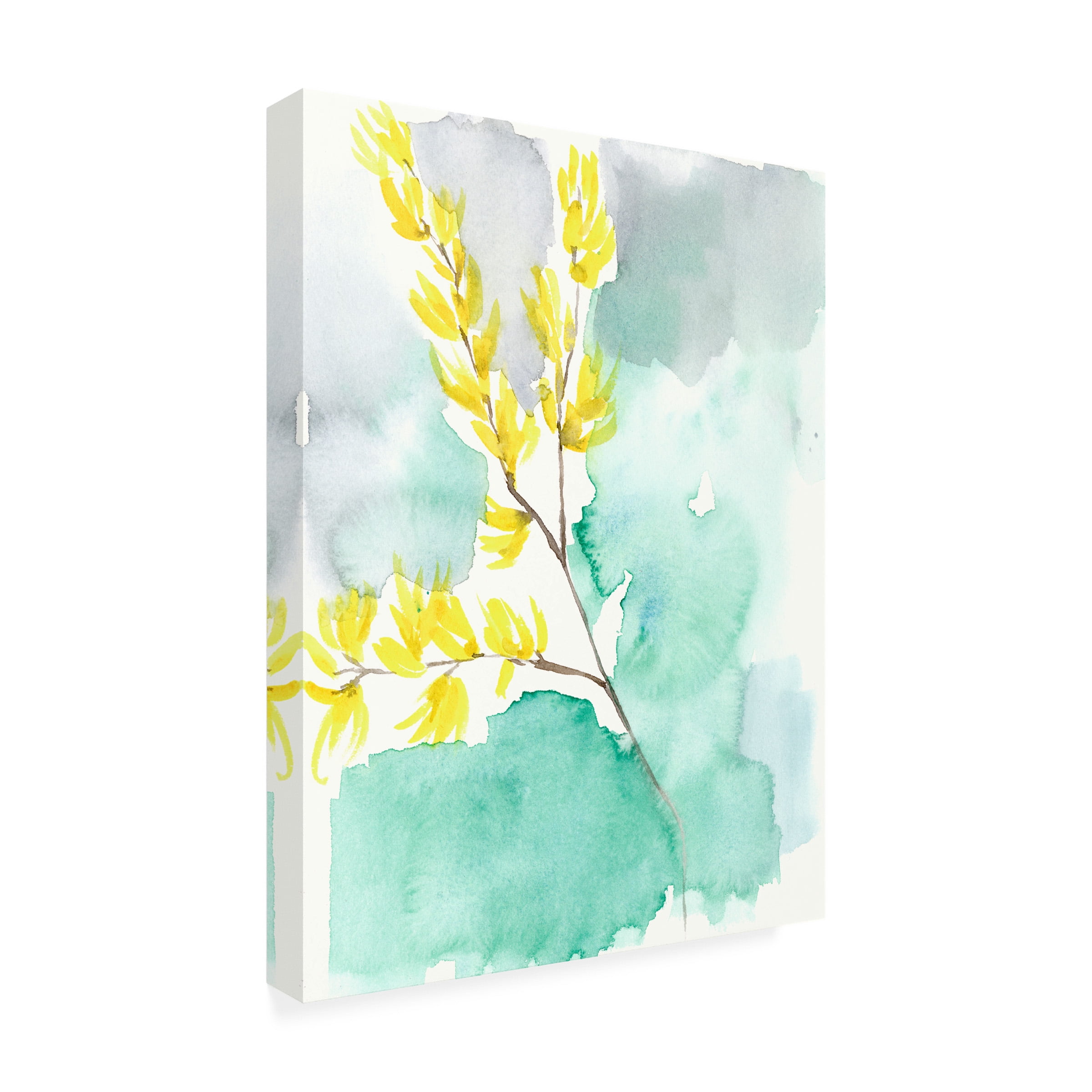 Jennifer Goldberger 'Forsythia Dreams I' Canvas Art
