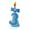 thumbnail image 1 of Gorro de cono para fiesta de cumpleaños de bebé o baby shower Azul, 1 of 9