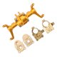 thumbnail image 5 of Carcasa de eje delantero, copa de dirección CNC, carcasa de eje delantero de metal para coche RC, juego para FMS para Xiaoqi FCX24 1/24, coche RC medio dorado, 5 of 14