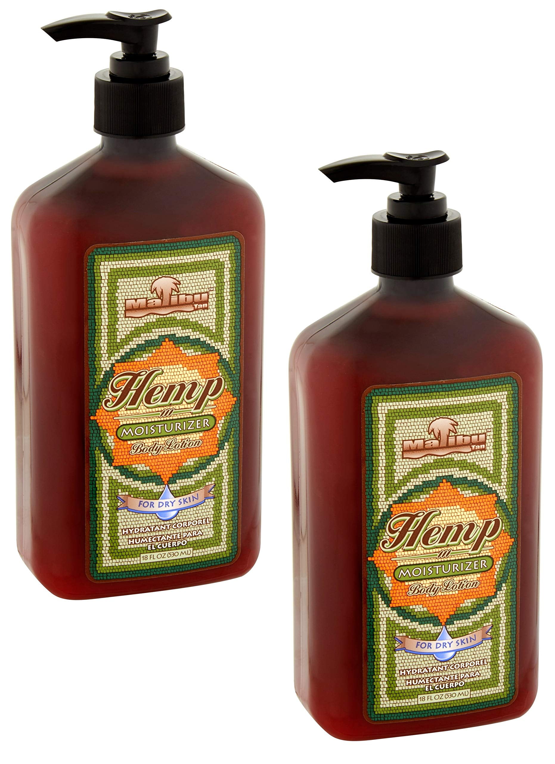 Malibu Tan Body Lotion for Dry Skin Hemp Moisturizer, 18 fl oz - 2