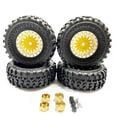 thumbnail image 1 of Vogacara RCGOFFLOW-llantas de plástico resistentes al desgaste, 4 piezas, neumáticos para llantas de control remoto 1/24, neumático Axial Kits de construcción modelo Dorado, 1 of 1