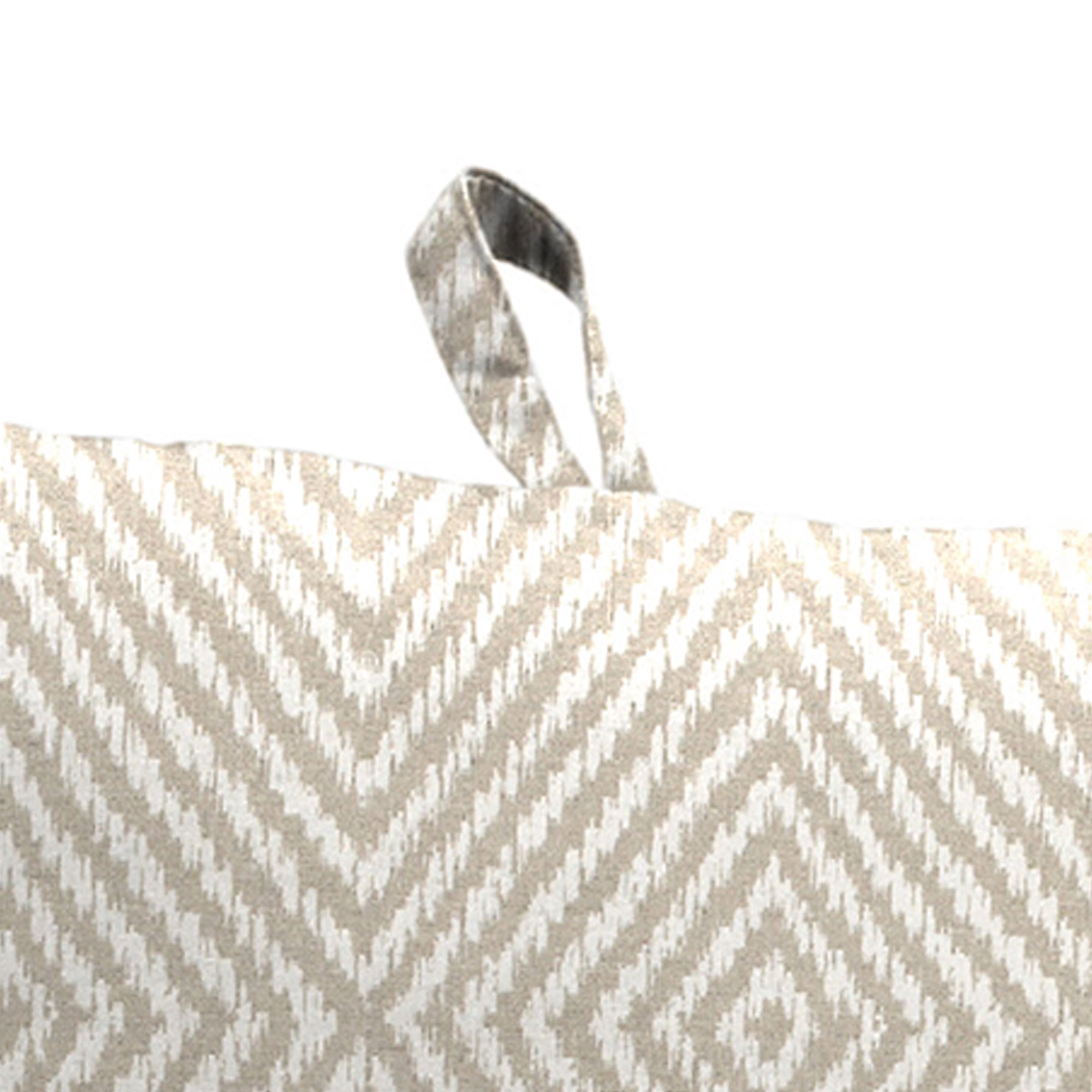 Jordan Manufacturing 44" x 21" Encore Birch Taupe Diamond Rectangular Outdoor Chair Cushion with Ties and Hanger Loop (2 Pack)