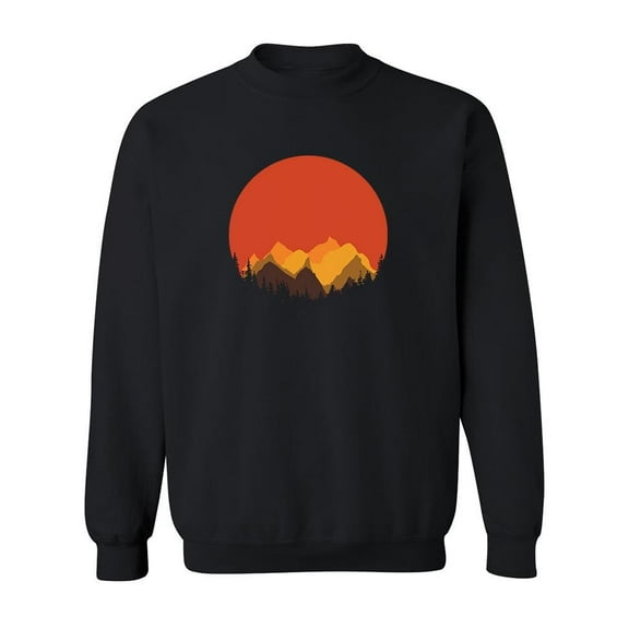 Landscape Sunset Sweatshirt Men -SPIdeals Designs, Male Large