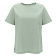 thumbnail image 6 of Womens 100% Linen Casual Cap Sleeve Tops Basic Summer Loose Fit Blouse, 6 of 8