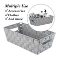 thumbnail image 6 of Simplify Medium Woven Strap Shelf Storage Basket Tote in Heather Grey, 6 of 6