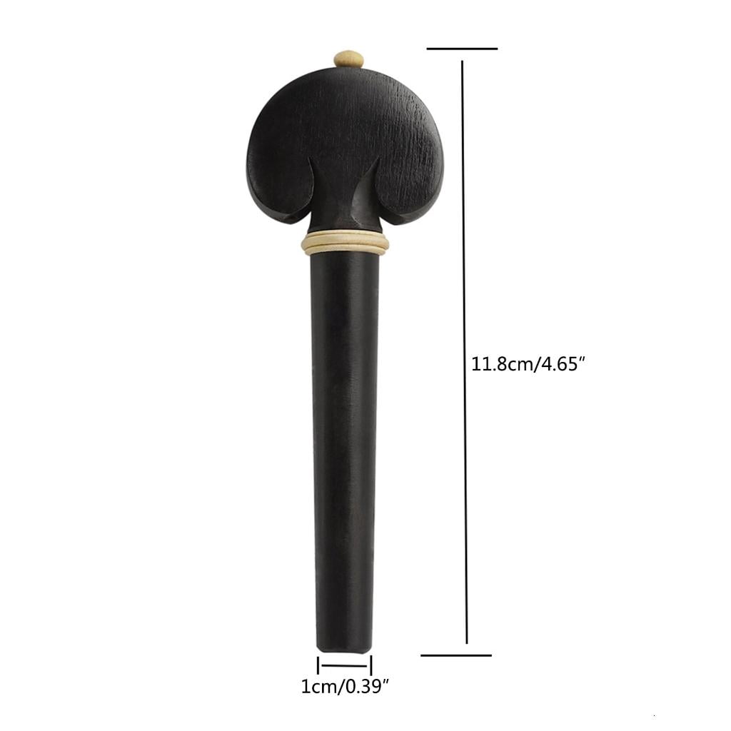 Yihuala 4 Pcs Ebony Wood Cello Tuning Peg Tuner Cello Pegs Cello Shaft Handle Musical Intruments Parts & Accessories