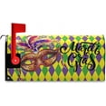 thumbnail image 3 of Mardi Gras Mask Magnetic Mailbox Cover Fleur De Lis Carnival Mailbox Covers Magnetic Mailbox Wrap Post Box Covers Standard Size 18x21, 3 of 6