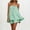 Green, variant on Womens Strapless Tube Tops Matching Shorts Two Piece Sets Vertical Stripe Print Elastic Waist Ruffle Hem Summer Beach Outfits