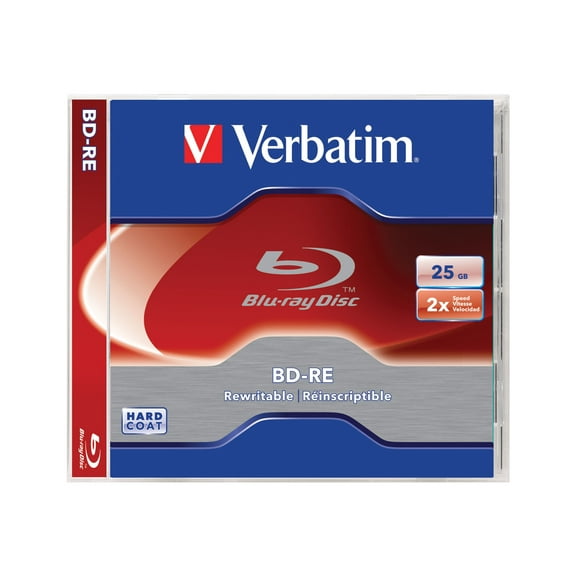 Verbatim BD-RE 25GB 2X with Branded Surface - 5pk Jewel Case 43615