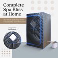 thumbnail image 2 of JOMEED 31 x 31-Inch Quilted Zip Sauna with Chair for Home Relaxation, Black, 2 of 12