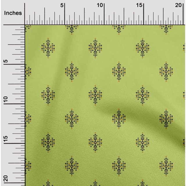 oneOone Polyester Lycra Fabric Geometric Ikat Printed Craft Fabric BTY 56 Inch Wide