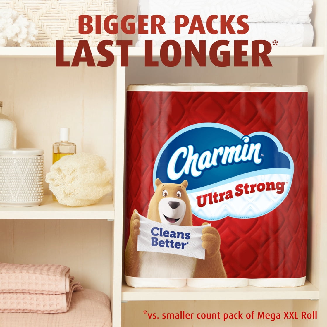 Charmin Ultra Strong Toilet Paper 12 Mega XXL Rolls, 440 Sheets Per Roll