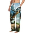 thumbnail image 6 of Honiee Lake Forest Dinosaur A for men - a sleek fusion of Straight Pajama Pants, versatile Lounge Pants, and cozy Sleepwear, all rolled into one-Medium, 6 of 6