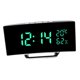 thumbnail image 5 of Reloj despertador digital LED con función de repetición de 12/24 horas y luz ajustable de 3 niveles para escritorio. Verde, 5 of 9