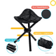 thumbnail image 5 of Banco plegable portátil Elly Decor tipo taburete negro 6.49 pulg, 5 of 7