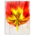 thumbnail image 2 of Large Red Yellow Flower Watercolor - Large Floral Canvas Artwork, 2 of 3