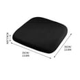 thumbnail image 3 of Cinvoph 14"x14" Plush Dining Chair Cushions Solid Color Non-Slip Seat Cushion Machine Washable Seat Pad, Durable Soft for Home Kitchen Office Daily Use, Black, 3 of 5