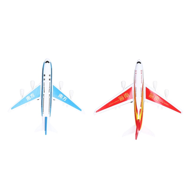 Modelo de avión, 1:60 2 piezas de aleación de avión, modelo de avión de pasajeros, modelo de avión, juguete, apariencia llamativa