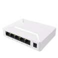 thumbnail image 1 of Network Switch 5 Port 100/1000Mbps Gigabit Network Ethernet Switch Adapter Fast RJ45 Ethernet Switcher LAN Hub US Plug,1 x Ethernet hub,White, 1 of 8