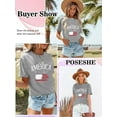 thumbnail image 4 of Anbech Womens American Flag T Shirt Love 4th of July USA Star Stripes Shirts Short Sleeve, 4 of 6