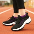 thumbnail image 6 of Hiigy Women's Sneaker Mesh Walking Shoes Air Cushion Waterproof Platform Socks Loafers Sports Shoes, 6 of 7