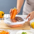 thumbnail image 4 of Râpe à Légumes avec Bol et Couvercle. Professionnel avec 3 Lames et Récipient Alimentaire Différents., 4 of 5