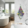 thumbnail image 2 of Yayeee 2 Pack Hand Towels for Bathroom 100% Cotton 16" x 28" Soft Absorbent Kitchen Towel, Colorful Psychedelic, 2 of 7