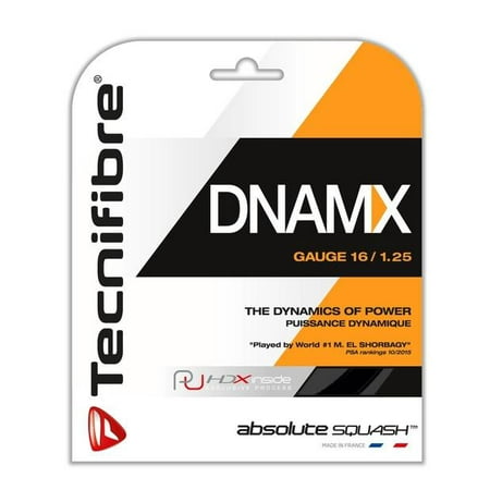 Tecnifibre DNAMX 16 Squash String Set - Black