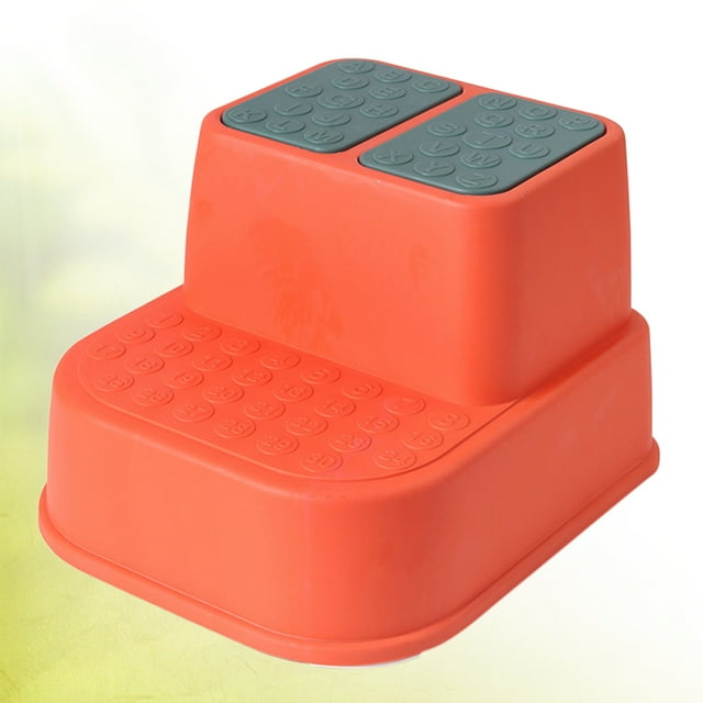 Raindrops Red Double Layers Footstool Made of Premium PP Material for Practical Use