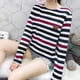 thumbnail image 4 of Camiseta para Mujer, Tops para Mujer, camiseta para Mujer, camiseta De manga larga De invierno, camiseta a rayas a la moda para Mujer, 4 of 5