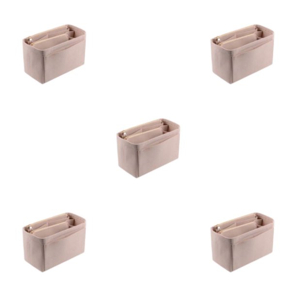 Bolsa de Fieltro Qarigey para Mujer Organizador de Cosméticos de Viaje Elegante y Duradero Beige L