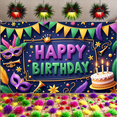 thumbnail image 5 of Colorful Banner Masquerade Mask Birthday Party Display Feather Decor Star Pattern Masquerade Backdrop for Birthday Party Masquerade Ball Photo Shoot, 5 of 9