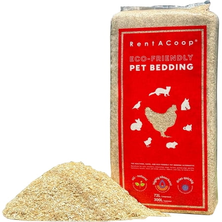 RentACoop Premium Hemp Bedding (300 L) 1 Pack for Chicken Coop, Rabbits, Hamsters, Small Pets, Horses