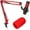 B_Red, variant on SUNMON QuadCast Microphone Stand - Red Boom Arm for Hyper x QuadCast with Red Quad Cast Pop Filter, Sound Insulation and Noise Reduction, Gaming Microphone Arm with 3/8" to 5/8" Adapter