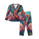 thumbnail image 1 of Balery Romantic Flamingo Pair Conjunto de Pijama con Estampado para Mujer, Conjunto de Dos Piezas con Manga Larga, Ropa de Dormir Suave con Bolsillos, Pijamas Cómodos-Small, 1 of 7